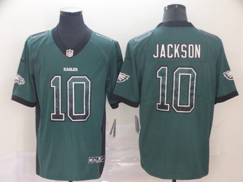 Men Philadelphia Eagles 10 Jackson Green Nike Drift Fashion Color Rush Limited Jersey